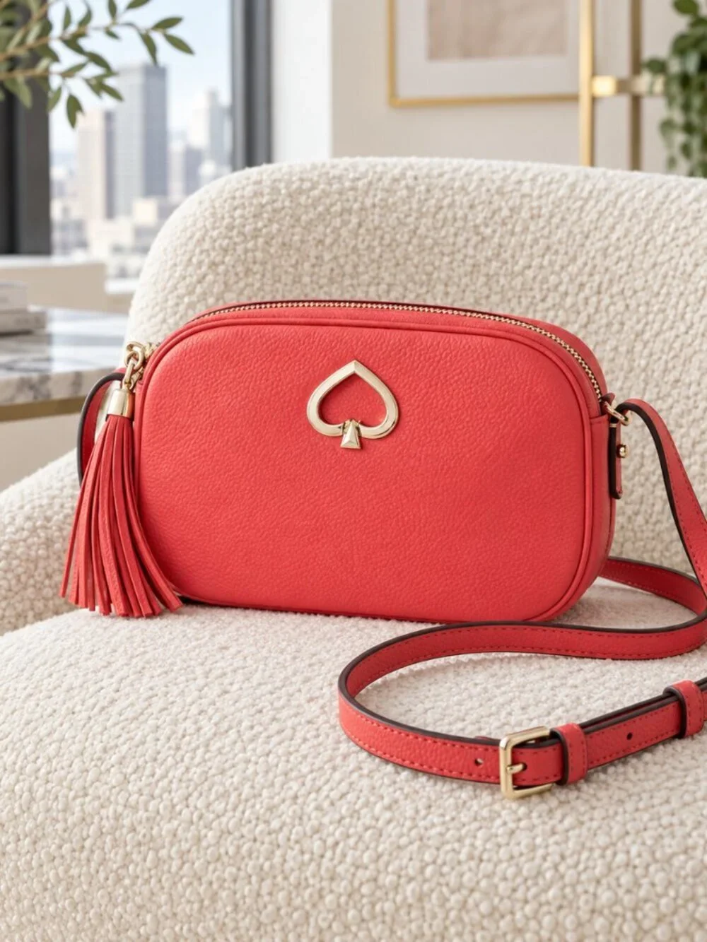 Kate Spade Pink Pebbled Leather Crossbody Wallet NWT
